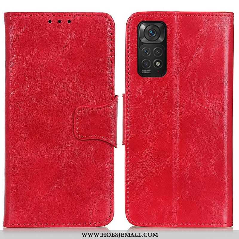 Leren Hoesje voor Xiaomi Redmi Note 11 / 11S Folio-hoesje Getextureerde Magnetische Flap