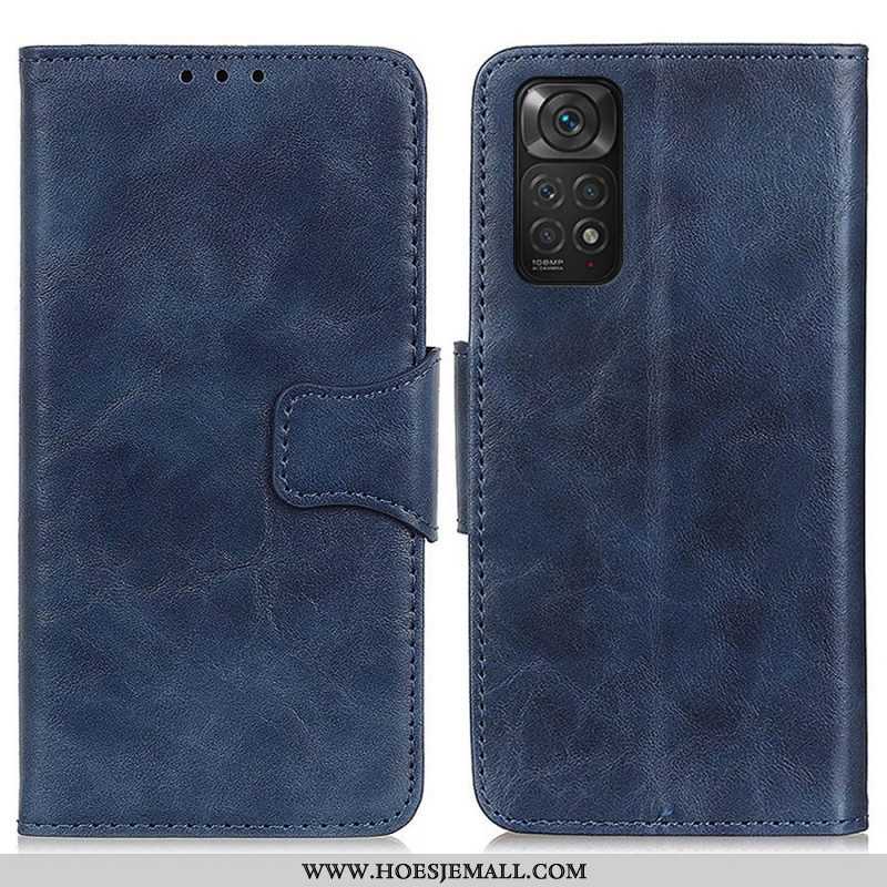 Leren Hoesje voor Xiaomi Redmi Note 11 / 11S Folio-hoesje Getextureerde Magnetische Flap