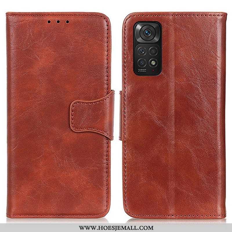 Leren Hoesje voor Xiaomi Redmi Note 11 / 11S Folio-hoesje Getextureerde Magnetische Flap