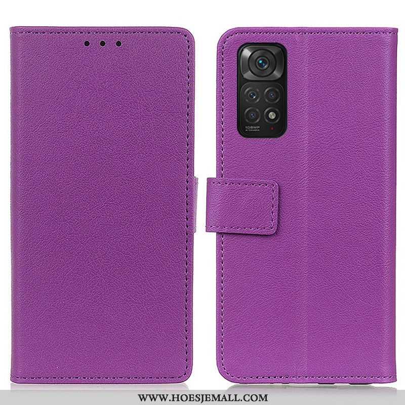 Folio-hoesje voor Xiaomi Redmi Note 11 / 11S Premium Lychee Kunstleer