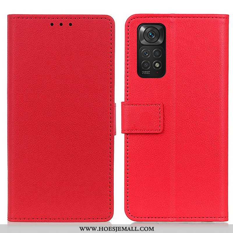 Folio-hoesje voor Xiaomi Redmi Note 11 / 11S Premium Lychee Kunstleer