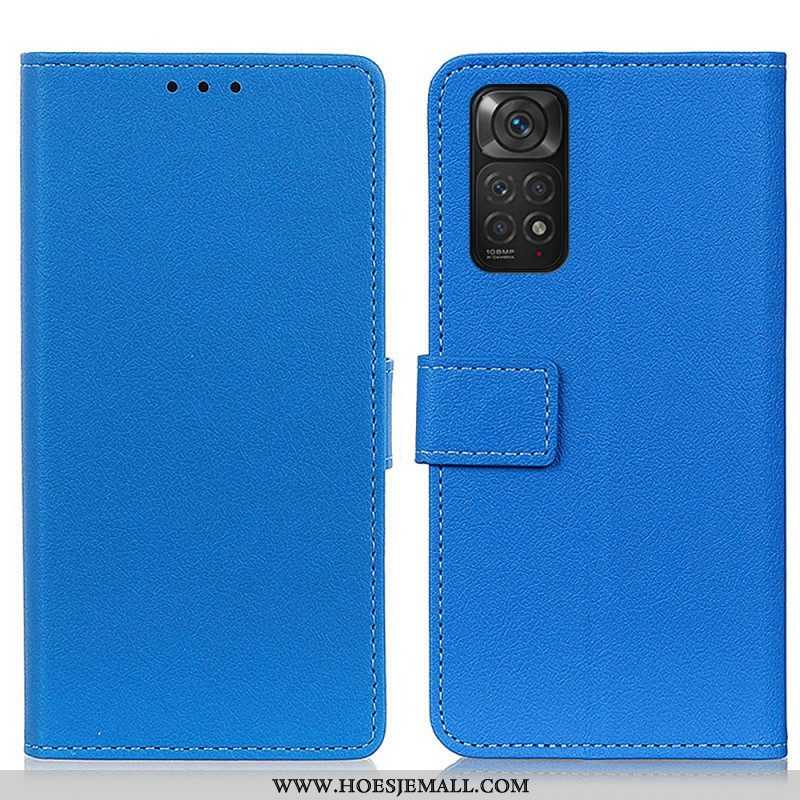 Folio-hoesje voor Xiaomi Redmi Note 11 / 11S Premium Lychee Kunstleer