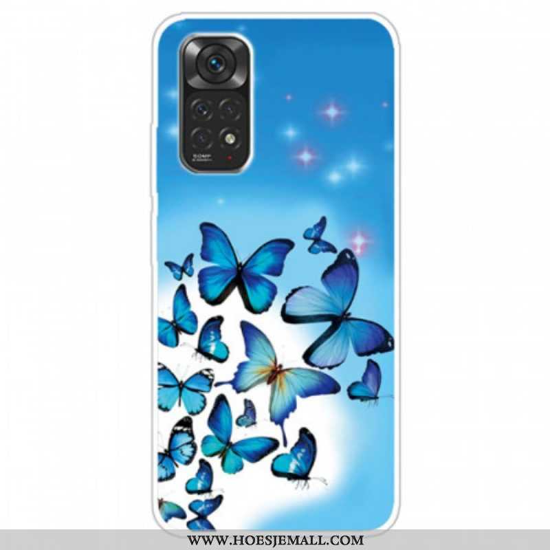 Hoesje voor Xiaomi Redmi Note 11 / 11S Blauwe Vlinders