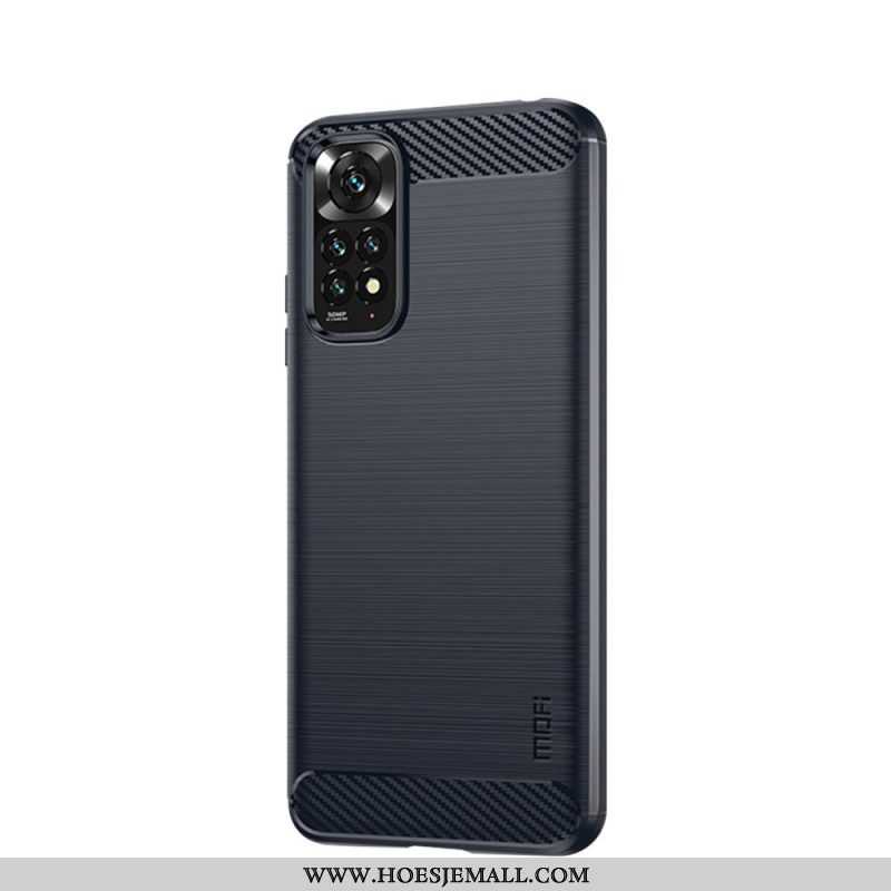 Hoesje voor Xiaomi Redmi Note 11 / 11S Mofi Geborsteld Koolstofvezel