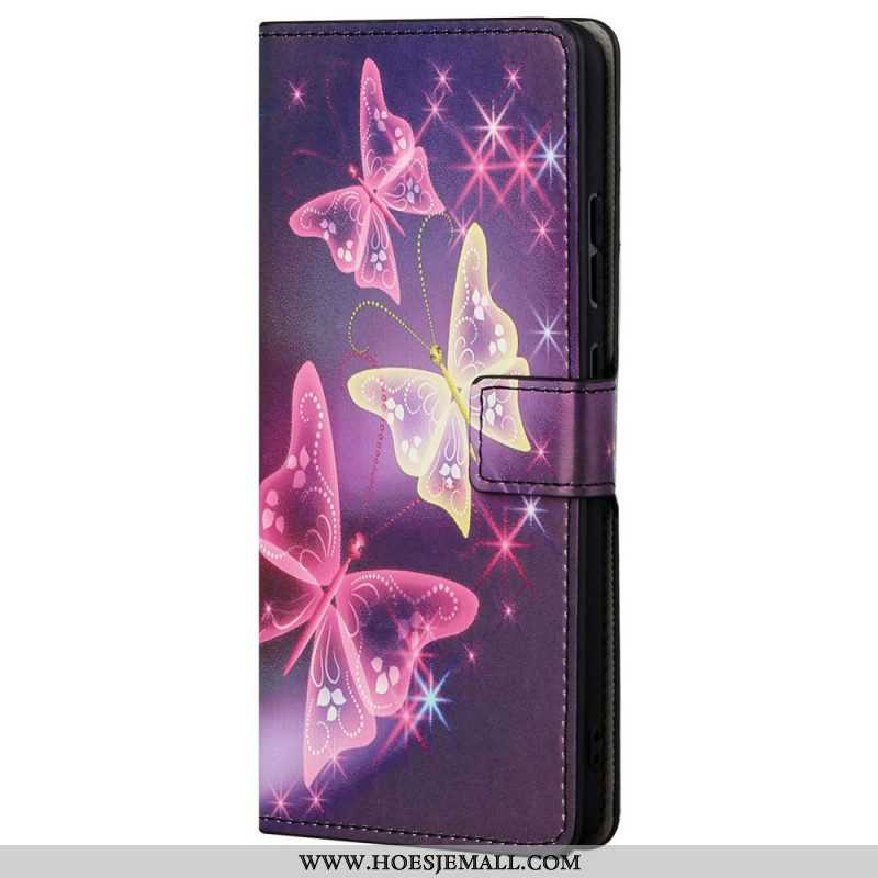 Flip Case voor Xiaomi Redmi Note 11 / 11S Vlinders En Bloemen