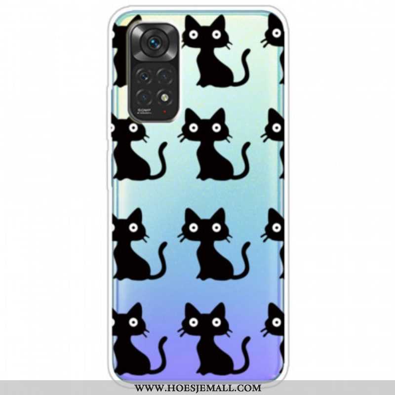 Hoesje voor Xiaomi Redmi Note 11 / 11S Meerdere Zwarte Katten