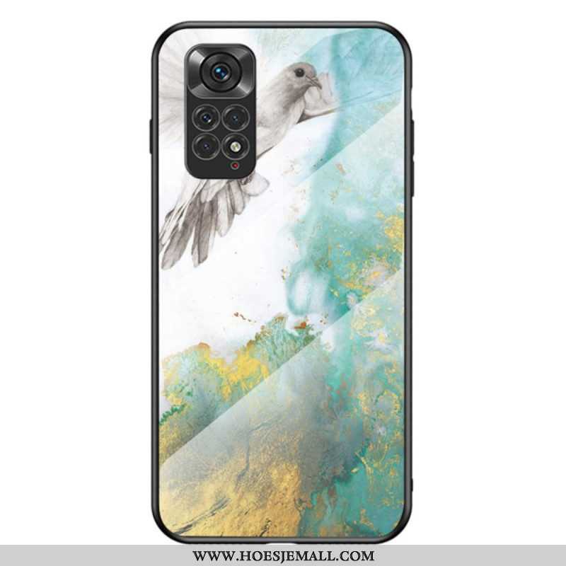 Hoesje voor Xiaomi Redmi Note 11 / 11S Marmeren Kleuren Gehard Glas