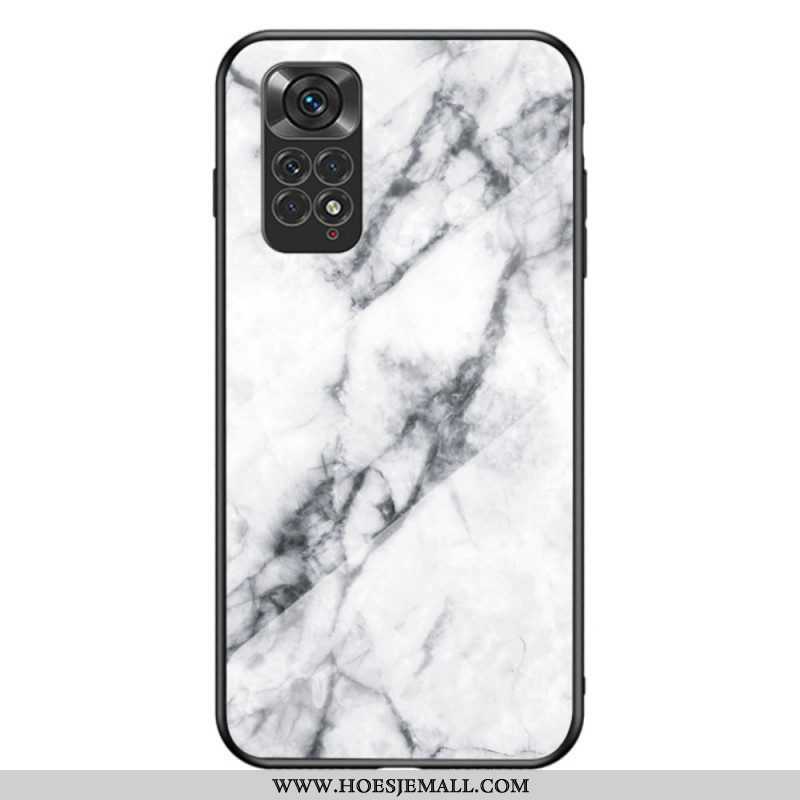 Hoesje voor Xiaomi Redmi Note 11 / 11S Marmeren Kleuren Gehard Glas