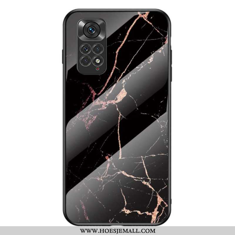 Hoesje voor Xiaomi Redmi Note 11 / 11S Marmeren Kleuren Gehard Glas