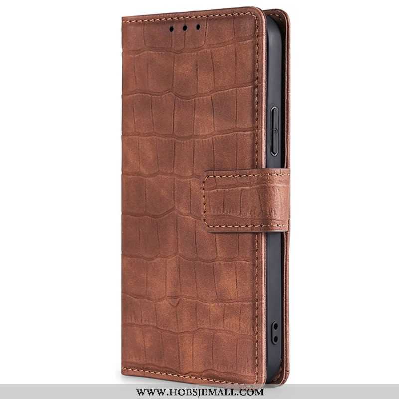 Folio-hoesje voor Xiaomi Redmi Note 11 Pro / 11 Pro 5G Skin-touch-krokodil