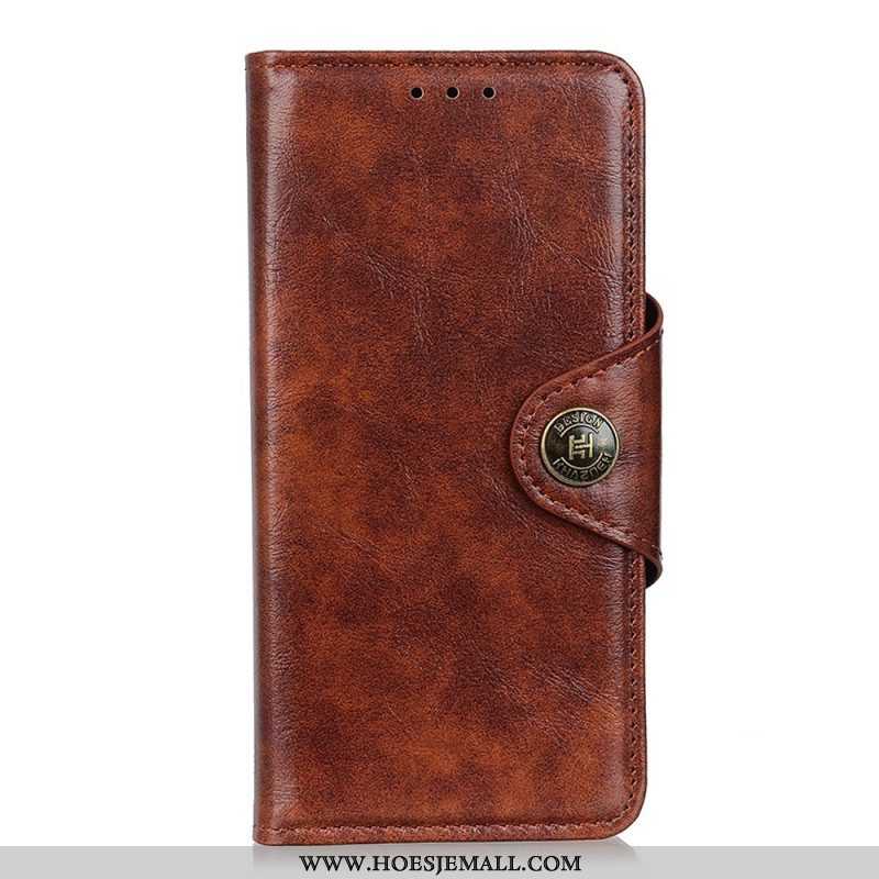 Flip Case voor Xiaomi Redmi Note 11 Pro / 11 Pro 5G Khazneh Knoop Van Imitatielakleer