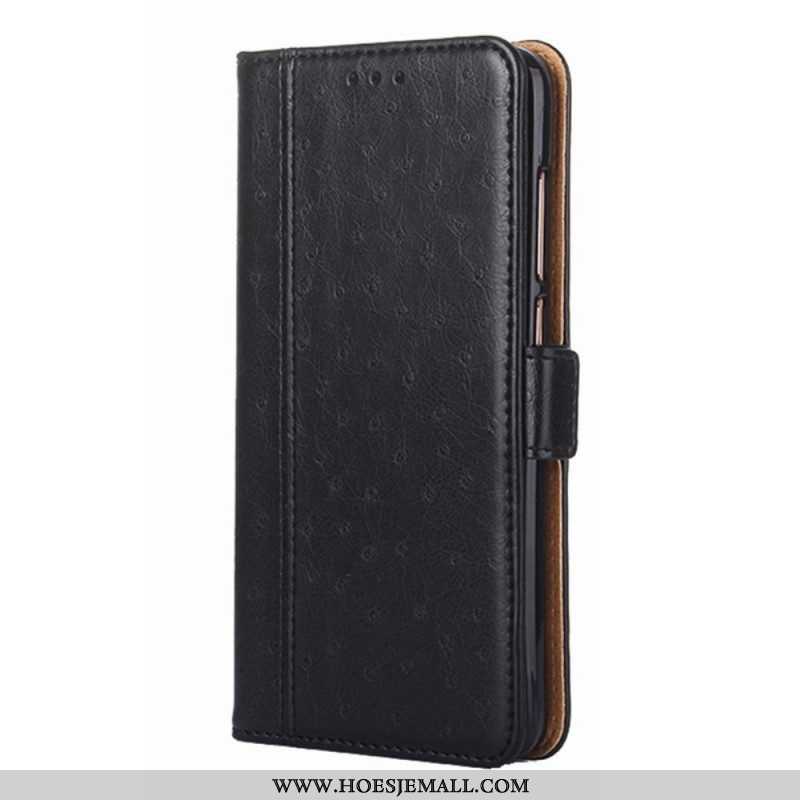 Flip Case voor Xiaomi Redmi Note 11 Pro / 11 Pro 5G Struisvogel Huidtextuur