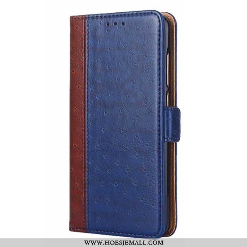 Flip Case voor Xiaomi Redmi Note 11 Pro / 11 Pro 5G Struisvogel Huidtextuur