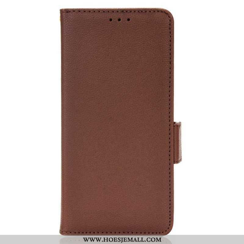 Folio-hoesje voor Xiaomi Redmi Note 11 Pro / 11 Pro 5G Lychee Kunstleer