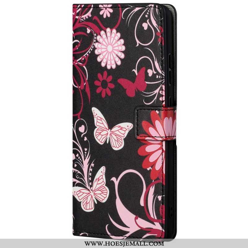 Folio-hoesje voor Xiaomi Redmi Note 11 Pro / 11 Pro 5G Vlinders En Bloemen