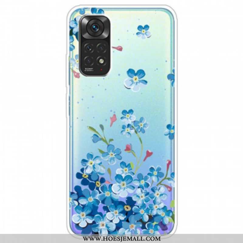 Hoesje voor Xiaomi Redmi Note 11 Pro / 11 Pro 5G Boeket Van Blauwe Bloemen