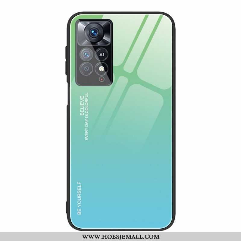 Hoesje voor Xiaomi Redmi Note 11 Pro / 11 Pro 5G Gehard Glas Wees Jezelf