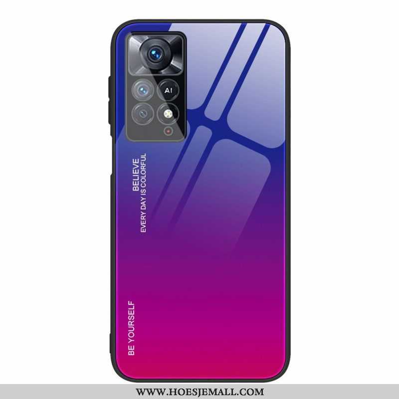 Hoesje voor Xiaomi Redmi Note 11 Pro / 11 Pro 5G Gehard Glas Wees Jezelf