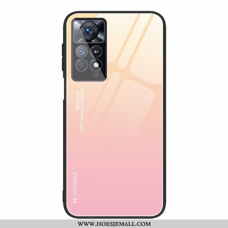 Hoesje voor Xiaomi Redmi Note 11 Pro / 11 Pro 5G Gehard Glas Wees Jezelf