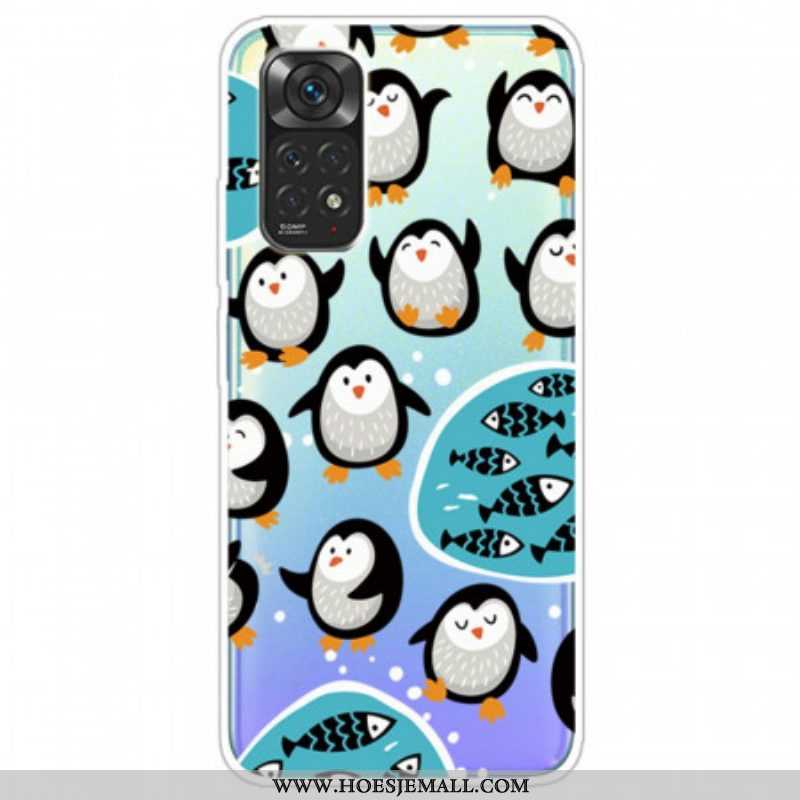 Telefoonhoesje voor Xiaomi Redmi Note 11 Pro / 11 Pro 5G Pinguïns En Vissen