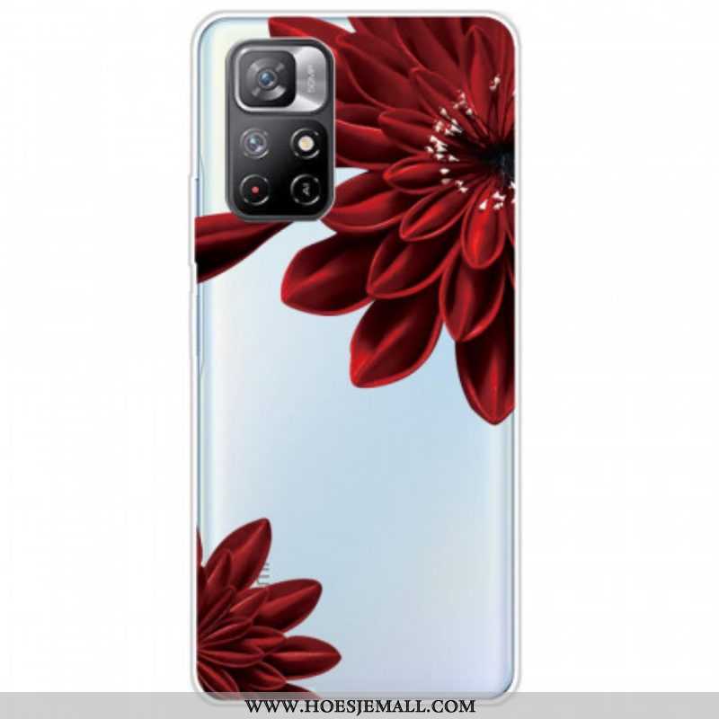 Hoesje voor Xiaomi Redmi Note 11 Pro Plus 5G Rode Bloemen