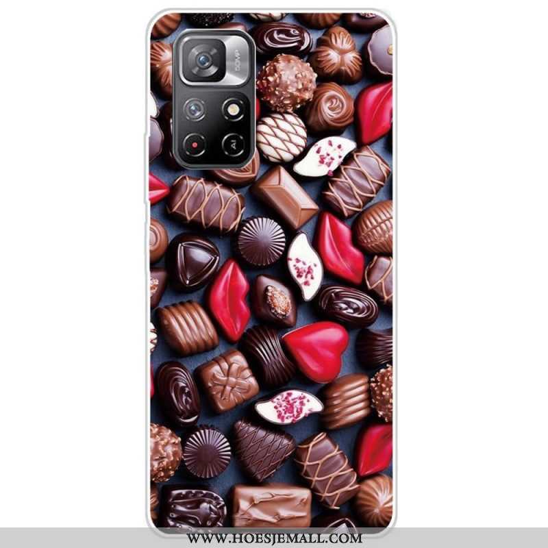 Hoesje voor Xiaomi Redmi Note 11 Pro Plus 5G Flexibele Chocolade