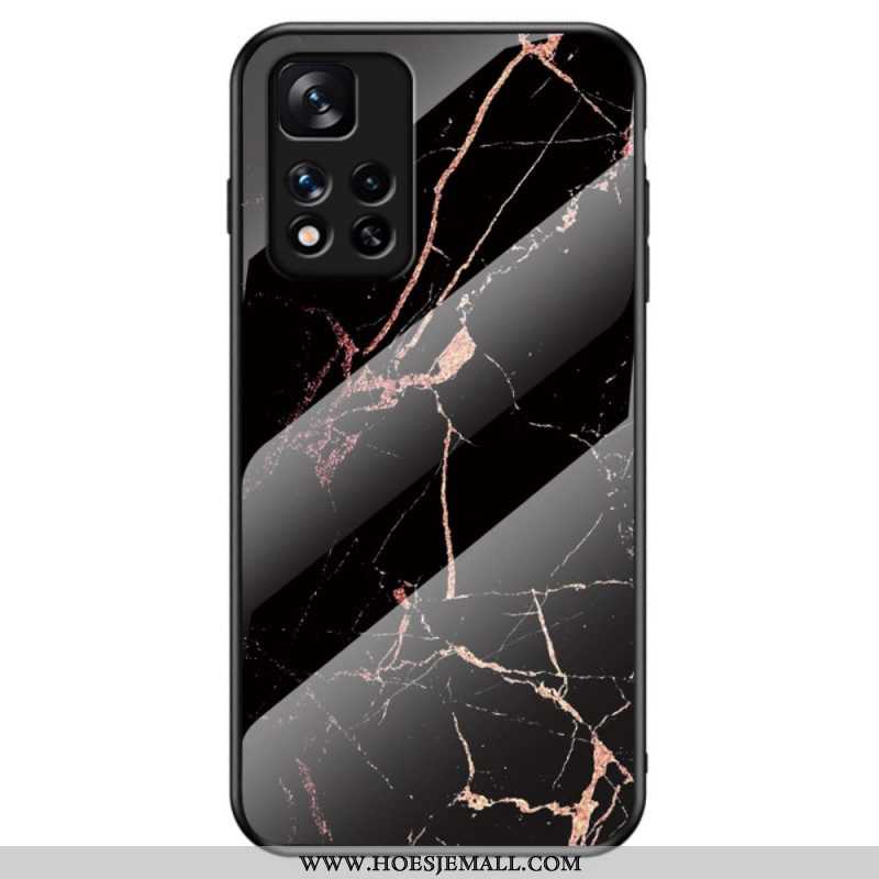 Hoesje voor Xiaomi Redmi Note 11 Pro Plus 5G Marmeren Kleuren Gehard Glas