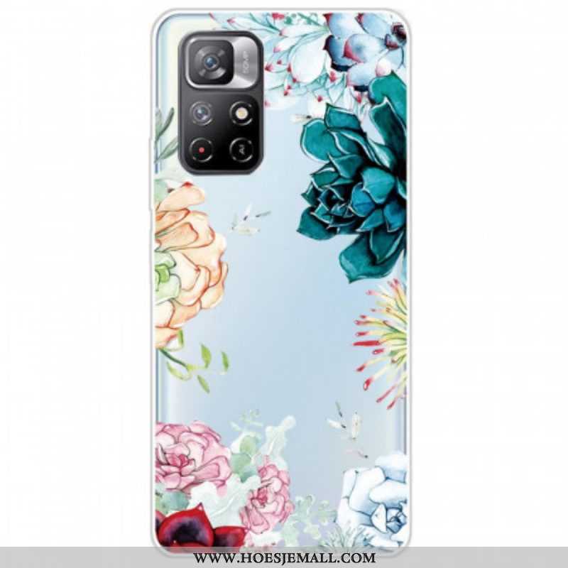 Telefoonhoesje voor Xiaomi Redmi Note 11 Pro Plus 5G Naadloze Aquarel Bloemen