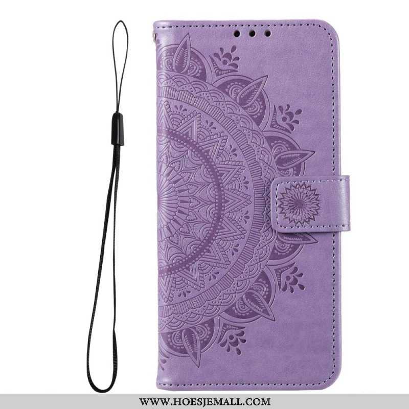 Leren Hoesje voor Xiaomi Redmi Note 11 Pro Plus 5G Zon Mandala