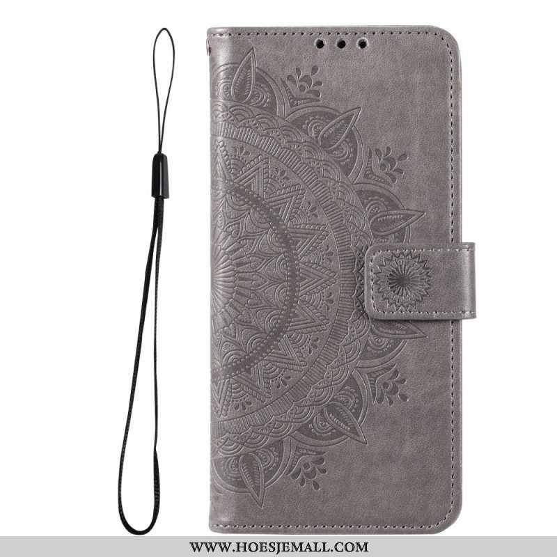 Leren Hoesje voor Xiaomi Redmi Note 11 Pro Plus 5G Zon Mandala