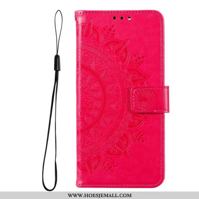 Leren Hoesje voor Xiaomi Redmi Note 11 Pro Plus 5G Zon Mandala