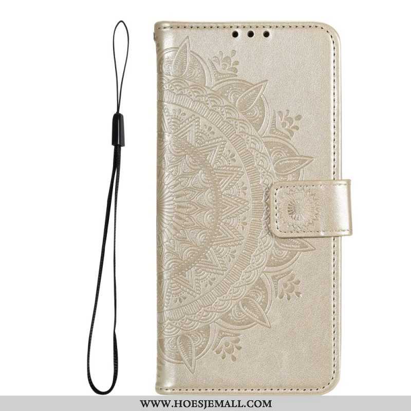 Leren Hoesje voor Xiaomi Redmi Note 11 Pro Plus 5G Zon Mandala