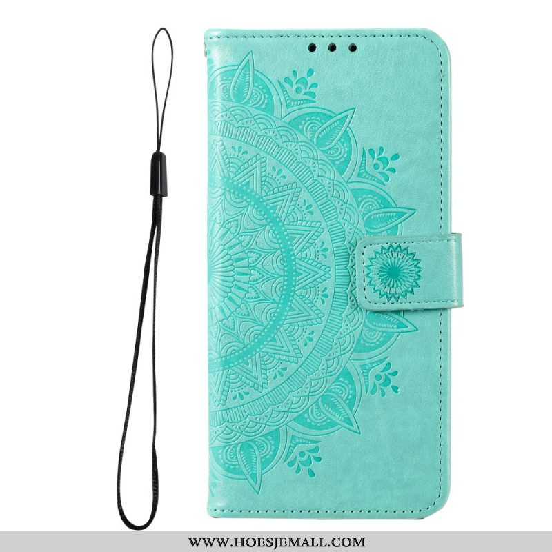 Leren Hoesje voor Xiaomi Redmi Note 11 Pro Plus 5G Zon Mandala