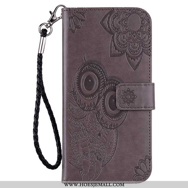 Leren Hoesje voor Xiaomi Redmi Note 11 Pro Plus 5G Mandala Uil