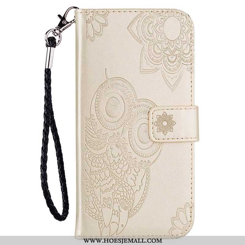 Leren Hoesje voor Xiaomi Redmi Note 11 Pro Plus 5G Mandala Uil