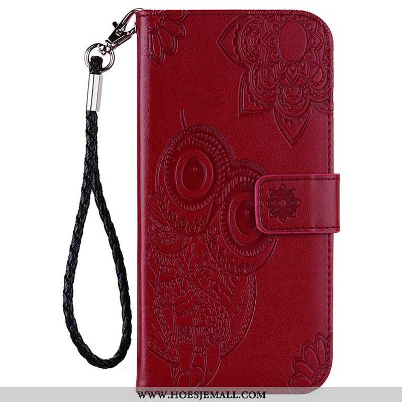 Leren Hoesje voor Xiaomi Redmi Note 11 Pro Plus 5G Mandala Uil