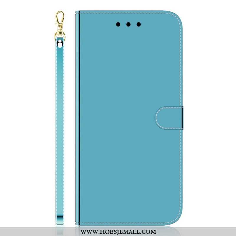 Flip Case voor Xiaomi Redmi Note 11 Pro Plus 5G Spiegelhoes Van Imitatieleer