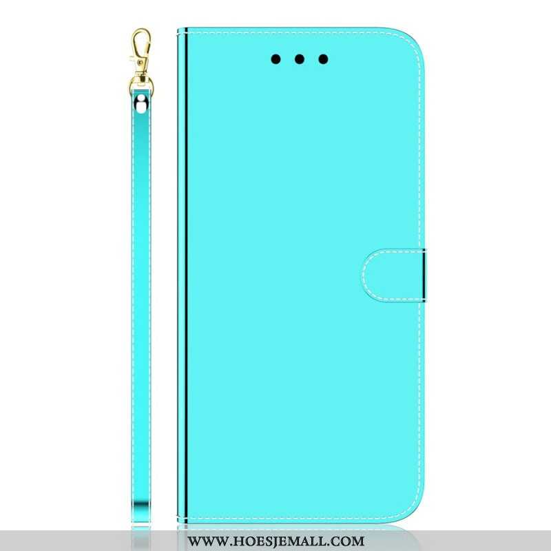 Flip Case voor Xiaomi Redmi Note 11 Pro Plus 5G Spiegelhoes Van Imitatieleer