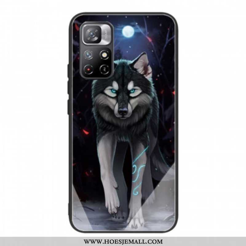 Hoesje voor Xiaomi Redmi Note 11 Pro Plus 5G Wolf Gehard Glas