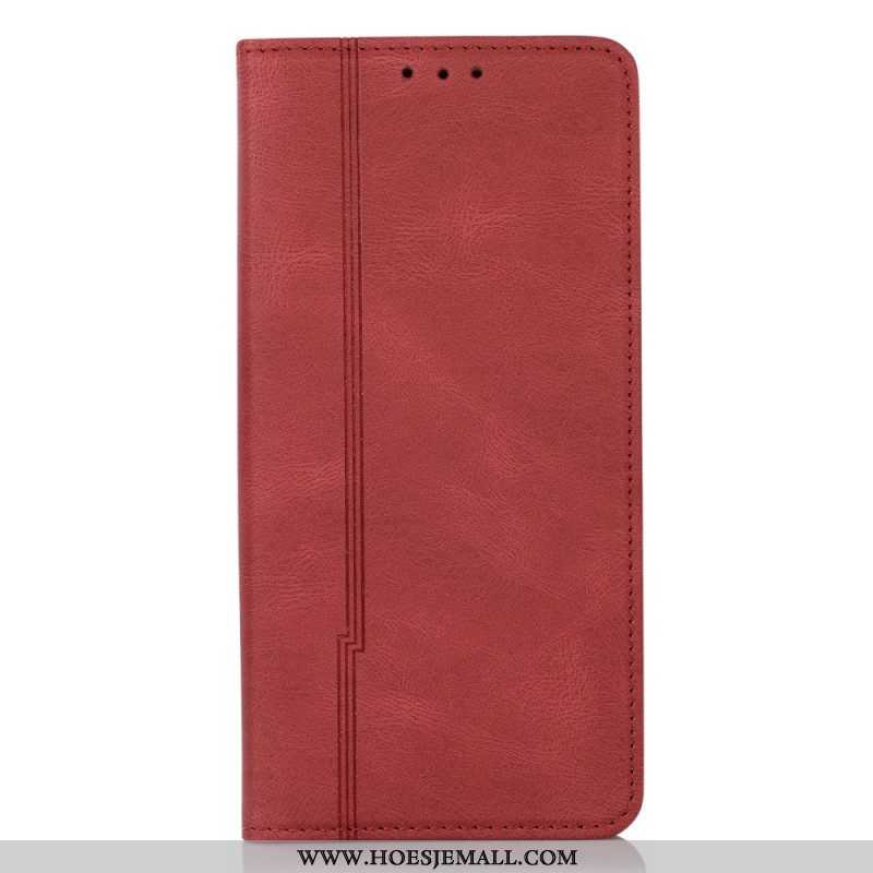 Bescherming Hoesje voor Xiaomi Redmi Note 11 Pro Plus 5G Folio-hoesje Stijl Lederen Lijn