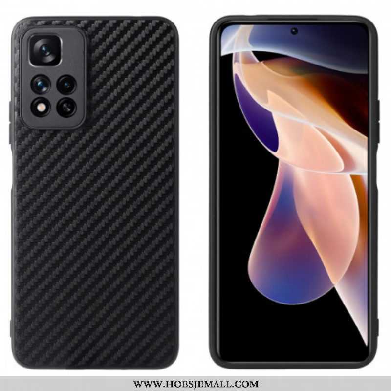 Hoesje voor Xiaomi Redmi Note 11 Pro Plus 5G Koolstofvezel