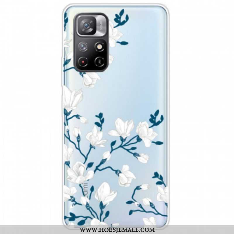 Hoesje voor Xiaomi Redmi Note 11 Pro Plus 5G Witte Bloemen