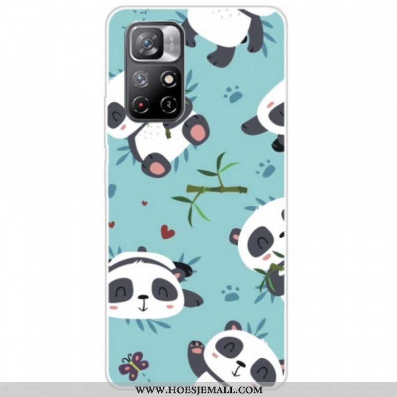 Hoesje voor Xiaomi Redmi Note 11 Pro Plus 5G Siliconen Stelletje Panda's