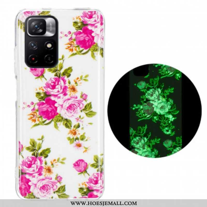 Telefoonhoesje voor Xiaomi Redmi Note 11 Pro Plus 5G Fluorescerende Vrijheidsbloemen