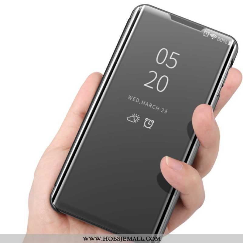 Bescherming Hoesje voor Xiaomi Redmi Note 11 Pro Plus 5G Spiegel En Kunstleer