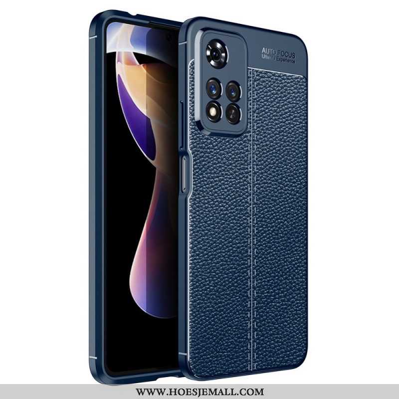 Hoesje voor Xiaomi Redmi Note 11 Pro Plus 5G Dubbellijnig Litchi-leereffect