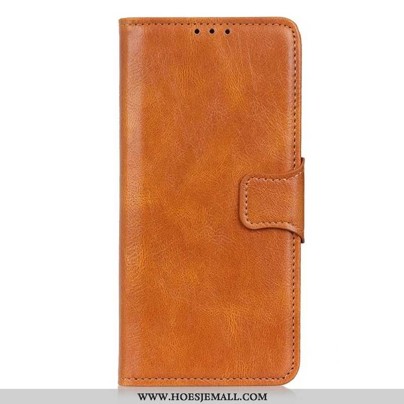 Leren Hoesje voor Xiaomi Redmi Note 12 4G Stijl Lederen Gesp Omkeerbaar