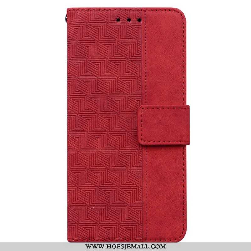 Folio-hoesje voor Xiaomi Redmi Note 12 4G Met Ketting Patroon Met Bandjes