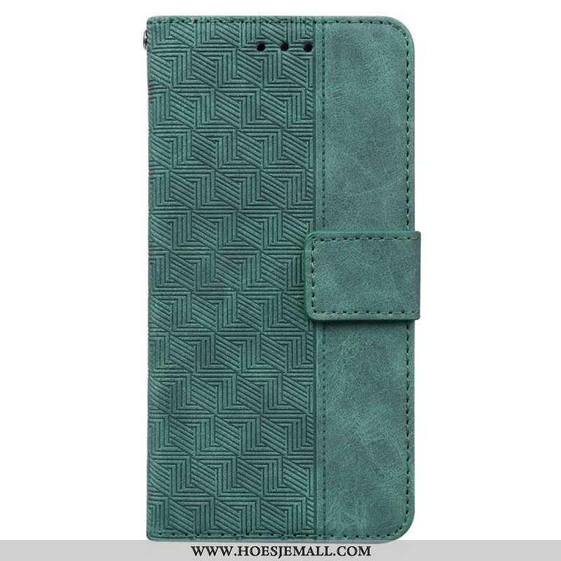 Folio-hoesje voor Xiaomi Redmi Note 12 4G Met Ketting Patroon Met Bandjes