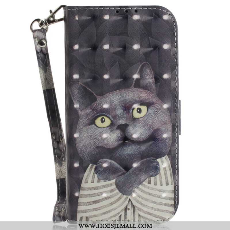 Folio-hoesje voor Xiaomi Redmi Note 12 4G Met Ketting Originele String Cat